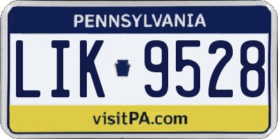 PA license plate LIK9528