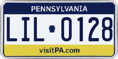 PA license plate LIL0128
