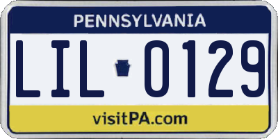 PA license plate LIL0129