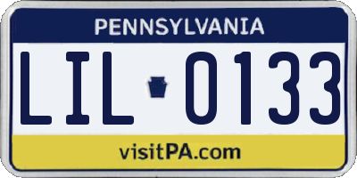 PA license plate LIL0133