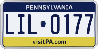 PA license plate LIL0177