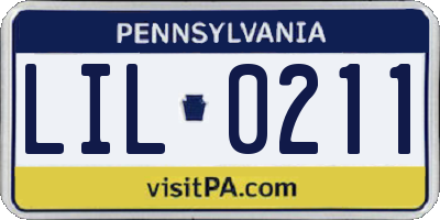 PA license plate LIL0211