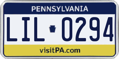 PA license plate LIL0294