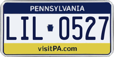 PA license plate LIL0527