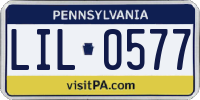PA license plate LIL0577