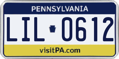 PA license plate LIL0612