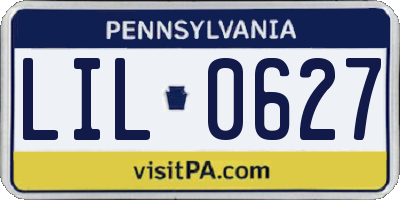 PA license plate LIL0627