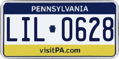 PA license plate LIL0628