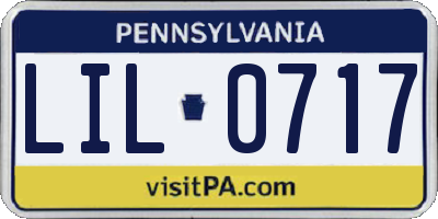 PA license plate LIL0717