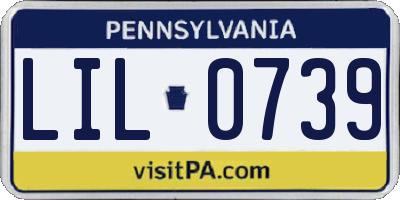 PA license plate LIL0739