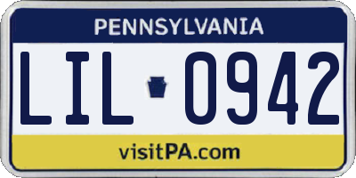 PA license plate LIL0942