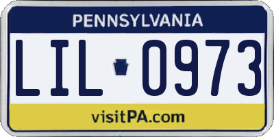 PA license plate LIL0973