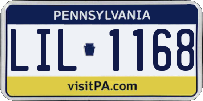 PA license plate LIL1168