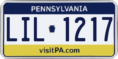 PA license plate LIL1217