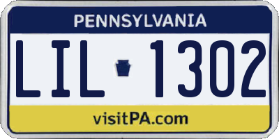 PA license plate LIL1302