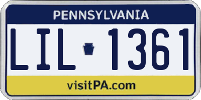 PA license plate LIL1361