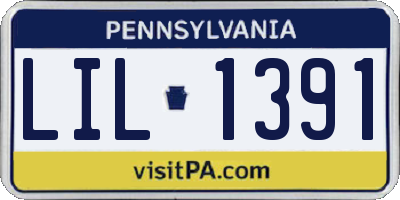 PA license plate LIL1391