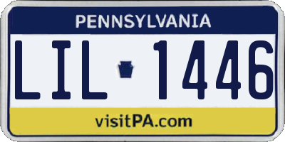 PA license plate LIL1446