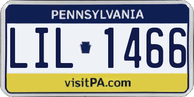 PA license plate LIL1466