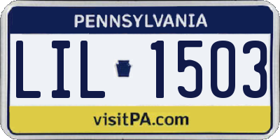 PA license plate LIL1503