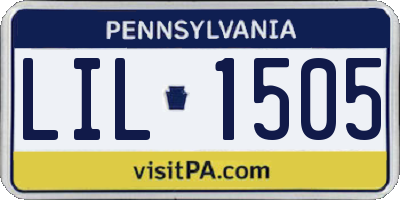 PA license plate LIL1505