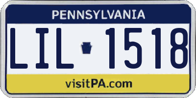 PA license plate LIL1518