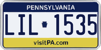 PA license plate LIL1535