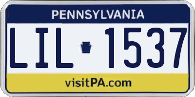 PA license plate LIL1537