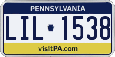 PA license plate LIL1538
