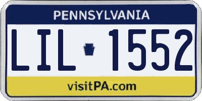 PA license plate LIL1552