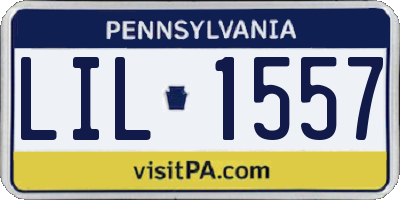 PA license plate LIL1557