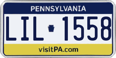 PA license plate LIL1558
