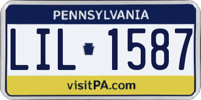 PA license plate LIL1587