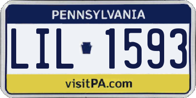 PA license plate LIL1593
