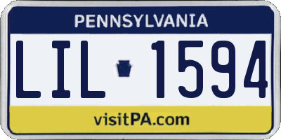 PA license plate LIL1594