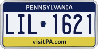 PA license plate LIL1621