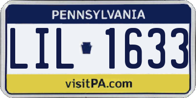 PA license plate LIL1633