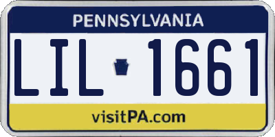 PA license plate LIL1661