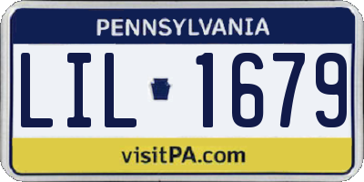 PA license plate LIL1679