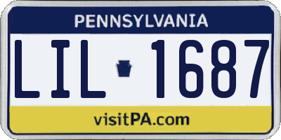 PA license plate LIL1687