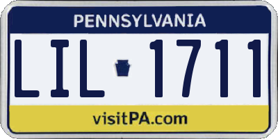 PA license plate LIL1711