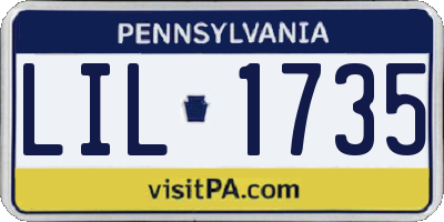 PA license plate LIL1735