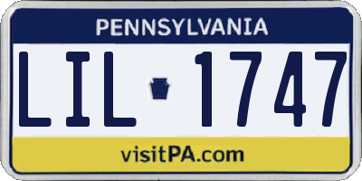 PA license plate LIL1747