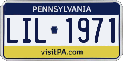 PA license plate LIL1971