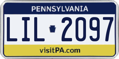PA license plate LIL2097