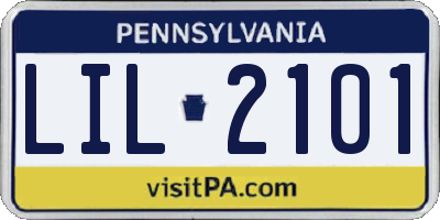PA license plate LIL2101