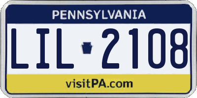 PA license plate LIL2108