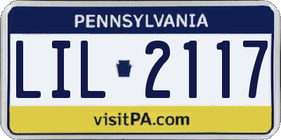PA license plate LIL2117