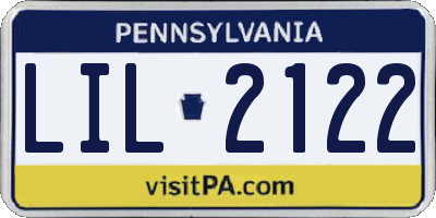 PA license plate LIL2122