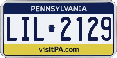 PA license plate LIL2129